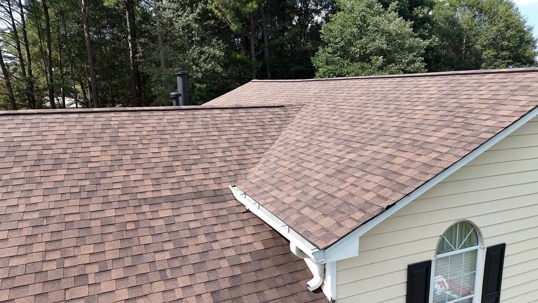A brown 30-year roof installed by Galian Roofing