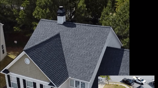 arial views of new roof